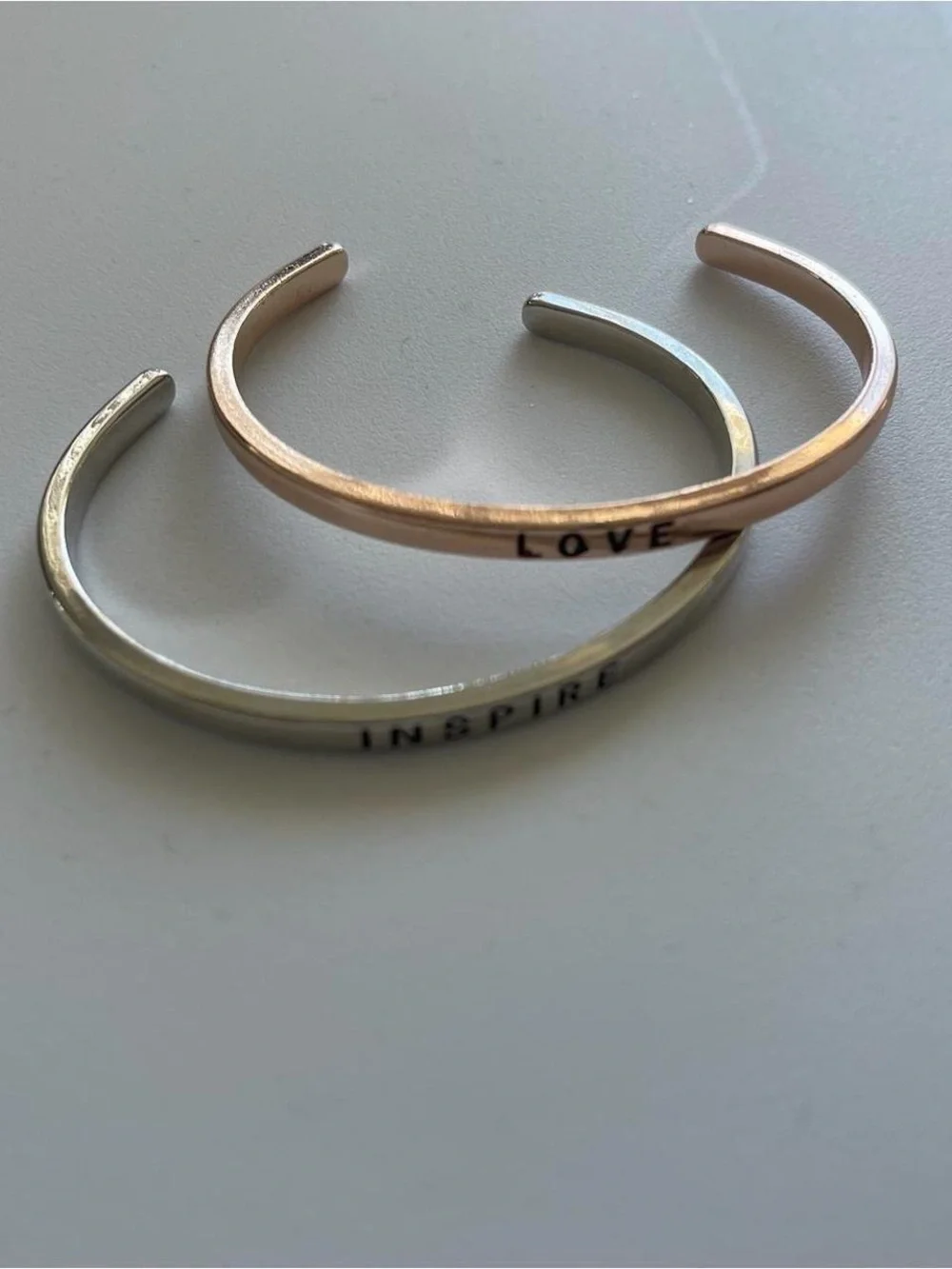 Love & Inspire Mixed Metal Cuff Bracelet Set